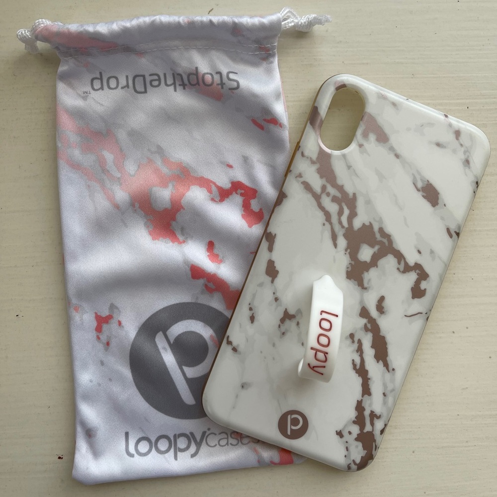 Loopy Case - Rose Marble Metallic - iPhone XS Max